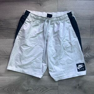 Nike White and Black Athletic Shorts Lightweight Design